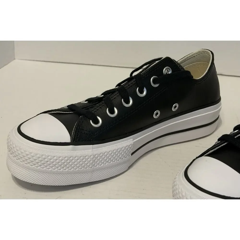 NEW in Box Converse CTAS Lift OX Leather Low Women Size 7 Black White 561681C